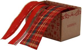 img 4 attached to 🎀 10 Yard Burlap Plaid Ribbon Wrapping