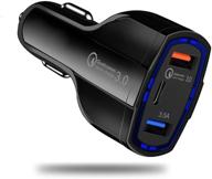 🔌 coga car charger - 3-port qualcomm quick charge 3.0, 7a/35w, type c, compatible with iphone xr/xs/max/x/8/7/plus, ipad pro/air 2/mini, galaxy, lg, htc, and more logo