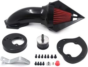 img 4 attached to HTTMT- Gloss Black Diamond Air Cleaner Intake Kit Compatible With VTX1300 VTX 1300 1986-2012 [P/N: MT225C-002]