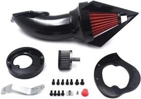 img 2 attached to HTTMT- Gloss Black Diamond Air Cleaner Intake Kit Compatible With VTX1300 VTX 1300 1986-2012 [P/N: MT225C-002]