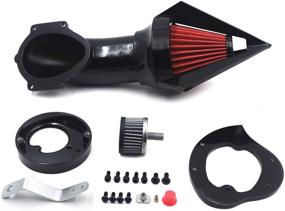 img 3 attached to HTTMT- Gloss Black Diamond Air Cleaner Intake Kit Compatible With VTX1300 VTX 1300 1986-2012 [P/N: MT225C-002]