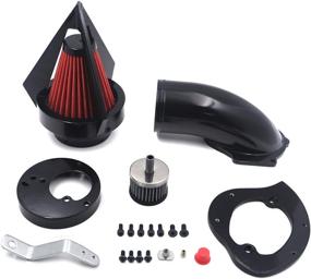 img 1 attached to HTTMT- Gloss Black Diamond Air Cleaner Intake Kit Compatible With VTX1300 VTX 1300 1986-2012 [P/N: MT225C-002]