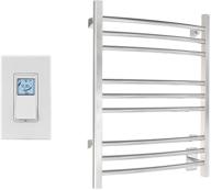 🧖 efficiently luxurious: warmlyyours 9-bar riviera towel warmer, hardwired in polished stainless steel logo