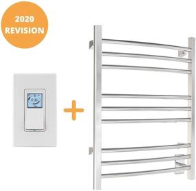 img 1 attached to 🧖 Efficiently Luxurious: WarmlyYours 9-Bar Riviera Towel Warmer, Hardwired in Polished Stainless Steel