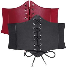 img 4 attached to 🎀 Elegant Lace Up Corset Elastic by WHIPPY: Must-Have Women's Accessory