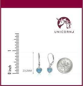 img 3 attached to 🦄 Sparkling UNICORNJ Sterling Silver Unicorn Earrings for Children & Tweens - Genuine Italian 925 Silver with CZ Dangles