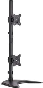 img 3 attached to 🖥️ Tripp Lite DDR1527SDC Dual Monitor Mount Stand/Clamp - Vertical, Swivel & Tilt - 15-27 Inch Displays - Flat Screen Desktop Mount - Black