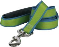 🐾 sterling stripes spring green teal dog leash by yellow dog design: enhanced with comfort grip handle logo