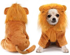 img 3 attached to 🦁 Idepet Pet Costume - Halloween Dog Cosplay Lion Costume, Christmas Puppy Funny Cosplay Outfit for Small Dogs. Cats Funny Apparel for Dressing Up Parties - Pet Clothes Suit