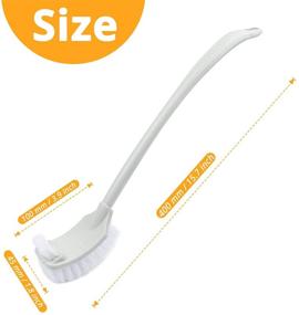 img 3 attached to 🧽 Sihuuu Toilet Bowl Brush: Double-Sided Strong Bristles for Effective Cleaning with Long Handle - Portable & Durable Plastic Brush