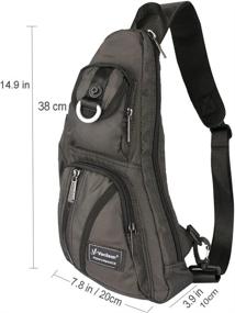 img 3 attached to 🎒 Versatile Sling Chest Vanlison Backpack Shoulder: Ergonomic Design for Optimal Comfort and Storage