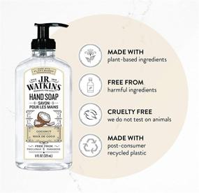 img 3 attached to 💦 JR Watkins Coconut Gel Hand Soap - 6 Pack, Scented Liquid Hand Wash for Kitchen or Bathroom - Made in USA, Cruelty-Free - 11 fl oz