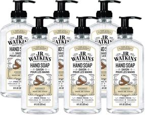 img 4 attached to 💦 JR Watkins Coconut Gel Hand Soap - 6 Pack, Scented Liquid Hand Wash for Kitchen or Bathroom - Made in USA, Cruelty-Free - 11 fl oz