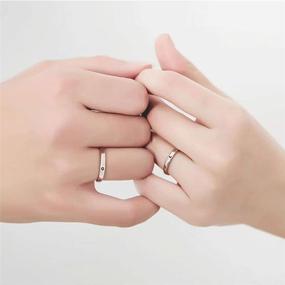 img 2 attached to 🌛 HUASAI Couples Matching Rings: Symbolic Sun and Moon Promise Rings for Best Friends and Lovers