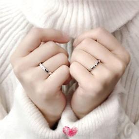 img 3 attached to 🌛 HUASAI Couples Matching Rings: Symbolic Sun and Moon Promise Rings for Best Friends and Lovers