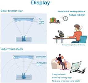 img 1 attached to 📺 ЯЙЛ 12-дюймовый 3D Изогнутый экранный увеличитель для фильмов, видео, игр - Увеличитель экрана для мобильного телефона с складной подставкой - Поддерживает все смартфоны (Черный)