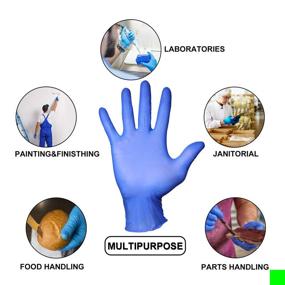 img 1 attached to 🧤 PEIPU Nitrile and Vinyl Blend Disposable Gloves (Medium, 100-Count), Powder Free, Latex Free - Ideal for Cleaning Services!