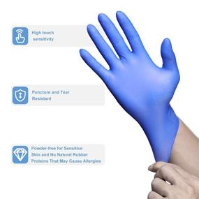 img 2 attached to 🧤 PEIPU Nitrile and Vinyl Blend Disposable Gloves (Medium, 100-Count), Powder Free, Latex Free - Ideal for Cleaning Services!