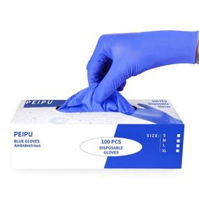 img 4 attached to 🧤 PEIPU Nitrile and Vinyl Blend Disposable Gloves (Medium, 100-Count), Powder Free, Latex Free - Ideal for Cleaning Services!