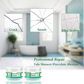 img 3 attached to 🛁 White Tub, Tile, and Shower Repair Kit – Waterproof Porcelain & Fiberglass Refinishing Kit for Tubs, Toilets, Sinks – Non-toxic, Odorless Crack Repair Solution