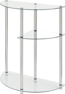 modernize your space with the convenience concepts designs2go classic glass 3 tier display entryway table featuring glass accents logo