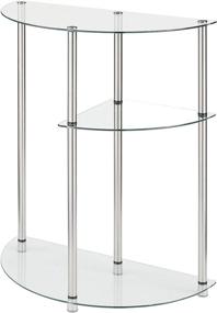 img 4 attached to Modernize your space with the Convenience Concepts Designs2Go Classic Glass 3 Tier Display Entryway Table featuring Glass accents