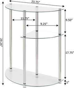 img 1 attached to Modernize your space with the Convenience Concepts Designs2Go Classic Glass 3 Tier Display Entryway Table featuring Glass accents