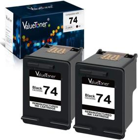 img 4 attached to 🖨️ Top-Quality Valuetoner Remanufactured Ink Cartridge 2-Pack for HP 74 CZ069FN CB335WN Printer - 2 Black