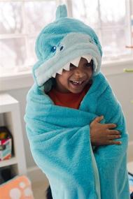 img 3 attached to 🦈 Ocean Shark Character Hooded & Weighted Blanket with Removable 3 lbs. Weights - Soft Landing for Everyday Escapes