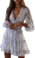 🌸 eytino bohemian floral printed sleeve dresses for women's clothing logo