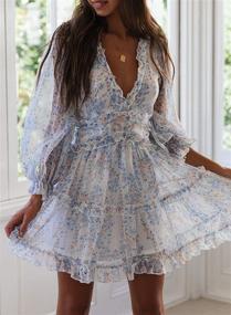 img 3 attached to 🌸 Eytino Bohemian Floral Printed Sleeve Dresses for Women's Clothing