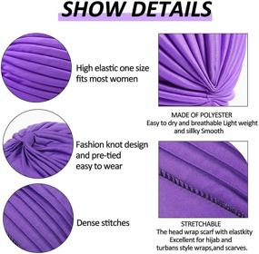 img 2 attached to 🌈 22 Pieces Stretch Turbans: Colorful Twisted Pleated Headwraps for Women and Girls