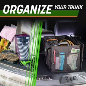 img 3 attached to 🚗 Drive Auto Trunk Organizers and Storage - Collapsible Multi-Compartment Car Organizer with Adjustable Straps - Tan, Space-Saving Automotive Consoles & Organizers