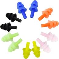 🏊 honbay 6 pairs of soft and flexible reusable silicone swimming earplugs for swimming, learning, hearing protection, concerts, airplanes, shooting, and more logo