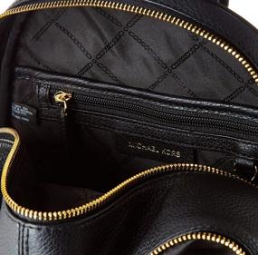 img 2 attached to 🎒 Medium Black Leather Rhea Zip Backpack by MICHAEL Michael Kors