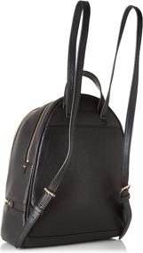 img 3 attached to 🎒 Medium Black Leather Rhea Zip Backpack by MICHAEL Michael Kors