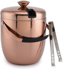 img 4 attached to 🍾 Malmo Ice Bucket: Stainless Steel Double Walled Wine Bucket with Tongs & Thickened Lid - 3L Portable Chiller Bin Basket for Parties, BBQ & Buffet