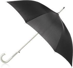 img 4 attached to Premium Totes Water Resistant Stick Umbrella in Sleek Black - Stylish Protection from Rain and Showers