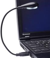 💡 hanerdun usb laptop reading lamp - bright led light with flexible neck - black logo