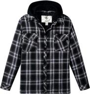 wenven sleeve plaid fleece shirt: stylish men's clothing for shirts logo