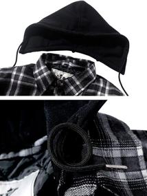 img 1 attached to WenVen Sleeve Plaid Fleece Shirt: Stylish Men's Clothing for Shirts