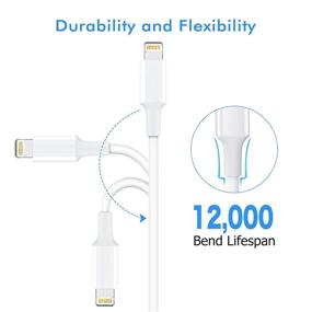 img 2 attached to 🔌 2 упаковки 10 футов MFi сертифицированный USB C к кабелю Lightning - быстрая зарядка и синхронизация для iPhone 13/12/12Pro/12ProMax/11/11Pro/11Pro MAX/XS и других