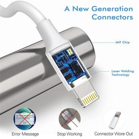 img 1 attached to 🔌 2 упаковки 10 футов MFi сертифицированный USB C к кабелю Lightning - быстрая зарядка и синхронизация для iPhone 13/12/12Pro/12ProMax/11/11Pro/11Pro MAX/XS и других