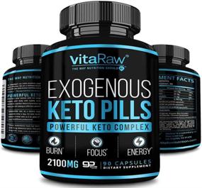 img 4 attached to 🔥 VitaRaw Exogenous Keto Pills: 3X Powerful Dose, 2100mg Keto BHB for Best Keto Burn - Advanced Ketones BHB Supplement - Max Strength Diet Pills for Women + Men - 90 Capsules