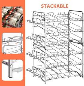 img 1 attached to Bextsrack Stackable Can Rack Organizer, Pantry Can Storage Dispenser for Kitchen Cabinet or Counter-Top, Silver - Holds up to 42 Cans