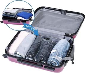 img 3 attached to 🧳 HOMEIDEAS 15 Travel Compression Bags: Roll-Up, Waterproof Luggage Space Saver Bags - No Vacuum or Pump Needed for Effective Travel/Home Storage