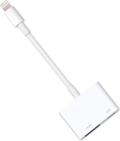 img 4 attached to Адаптер Lightning к HDMI 1080P с портом для зарядки Lightning - для iPhone, iPad, iPod, ТВ, монитора, проектора (белый)
