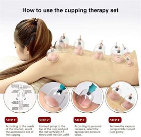 img 2 attached to 🔘 Cupping Therapy Sets for Cellulite Cupping Massage Back Pain Relief - 24 Hijama Cupping Vacuum Suction Sets with Chinese Cupping Therapy Pump Hijama