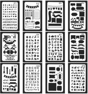 📔 vancool journal stencil set - 24 pack plastic planner drawing templates for journary/notebook/diary/scrapbook - 4 x 7 inch - over 1200 unique patterns for journal stencil painting logo