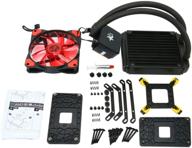 yaeccc led liquid cpu cooler water cooling system radiator 120mm with fan for intel amd logo